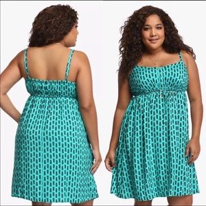 Torrid turquoise pineapple sun dress
